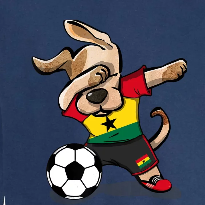 Dabbing Dog Ghana Soccer Fans Jersey Ghanaian Flag Football Garment-Dyed Sweatshirt