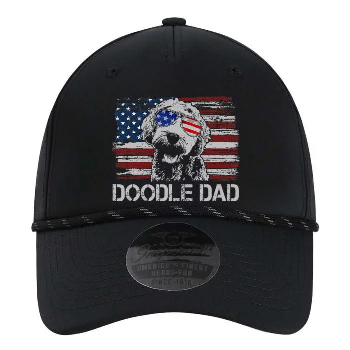 Doodle Dad Goldendoodle Dog American Flag 4th Of July Performance The Dyno Cap