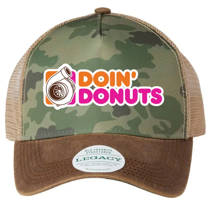 Doin' Donuts Gift Funny Racing And Drift Car Enthusiast Funny Gift Legacy Tie Dye Trucker Hat