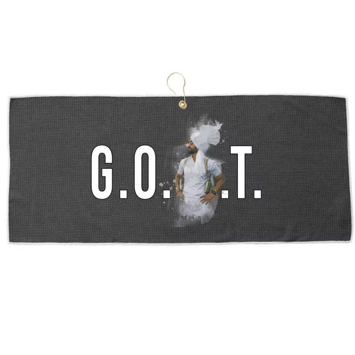 Diljit Dosanjh G.O.A.T. Punjabi Singer Desi Apparel Large Microfiber Waffle Golf Towel