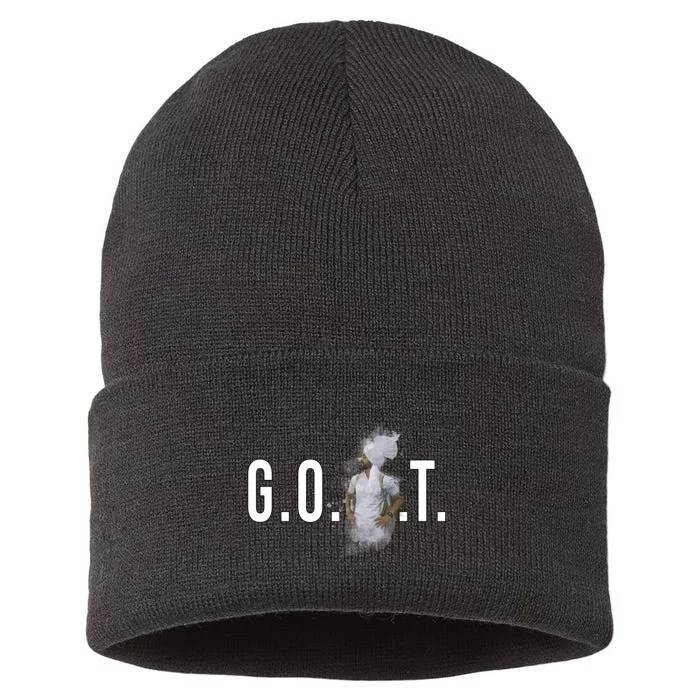 Diljit Dosanjh G.O.A.T. Punjabi Singer Desi Apparel Sustainable Knit Beanie