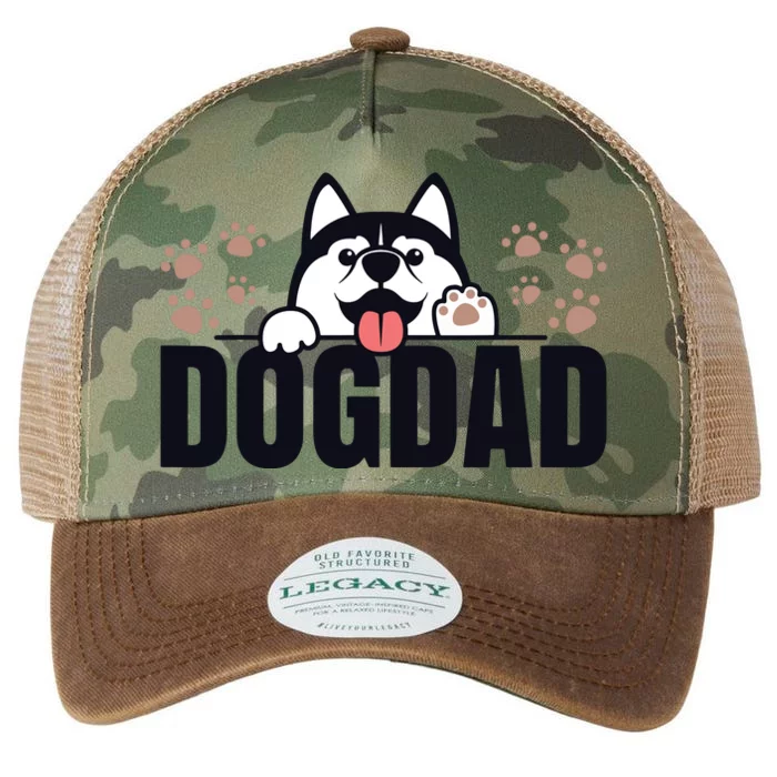 Dog Dad Husky Lovers For Men Huskies Funny Husky Legacy Tie Dye Trucker Hat