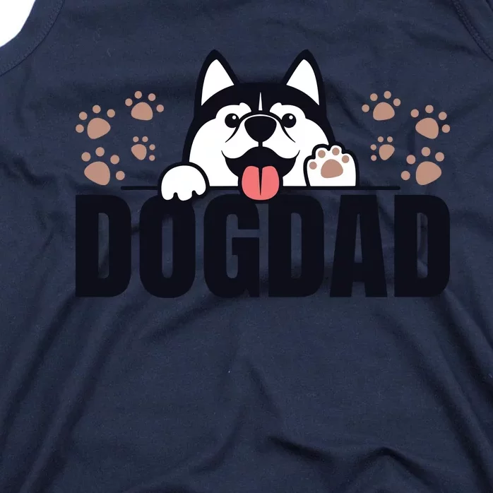 Dog Dad Husky Lovers For Men Huskies Funny Husky Tank Top