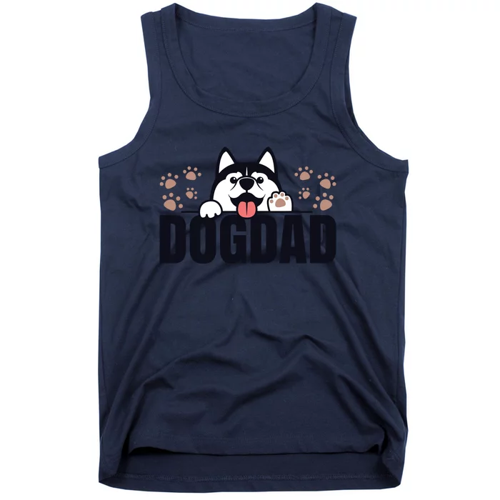 Dog Dad Husky Lovers For Men Huskies Funny Husky Tank Top