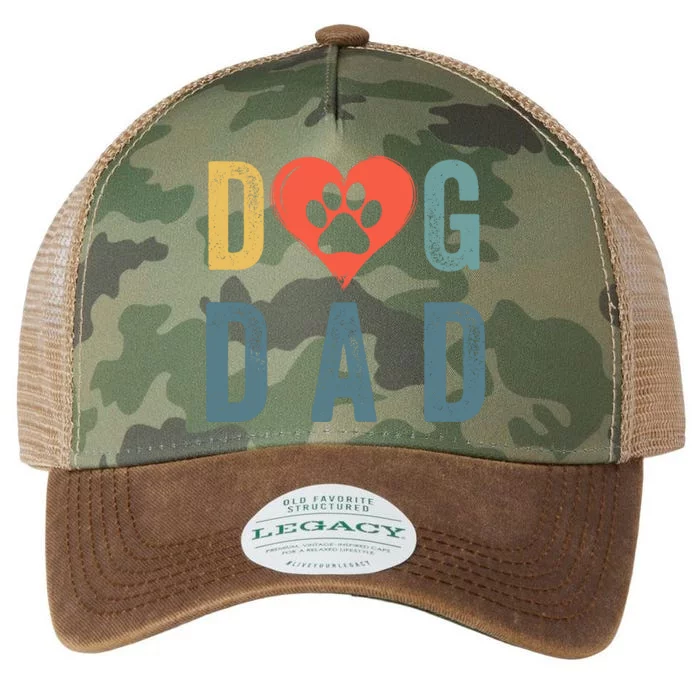 Dog Dad Happy FatherS Day Puppy Dad Dog Daddy Loving Dad Dog Parent Dog Lover Legacy Tie Dye Trucker Hat