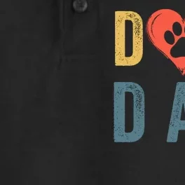 Dog Dad Happy FatherS Day Puppy Dad Dog Daddy Loving Dad Dog Parent Dog Lover Dry Zone Grid Performance Polo