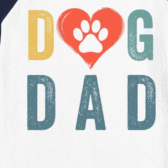 Dog Dad Happy FatherS Day Puppy Dad Dog Daddy Loving Dad Dog Parent Dog Lover Baseball Sleeve Shirt