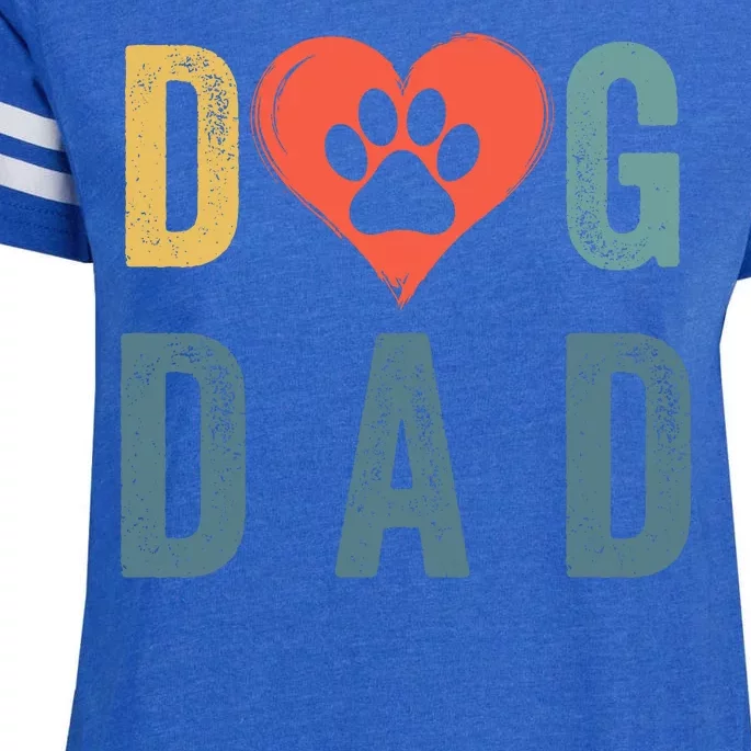 Dog Dad Happy FatherS Day Puppy Dad Dog Daddy Loving Dad Dog Parent Dog Lover Enza Ladies Jersey Football T-Shirt