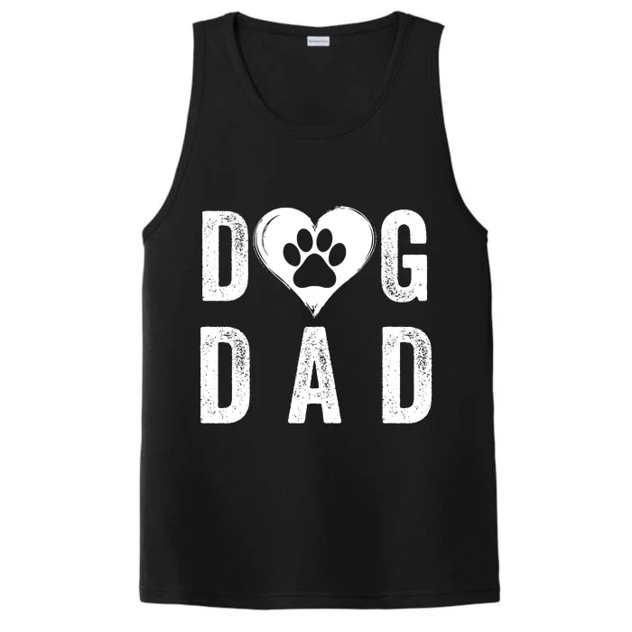 Dog Dad Happy FatherS Day Dog Lover Puppy Dad Dog Daddy Loving Dad Dog Parent Performance Tank