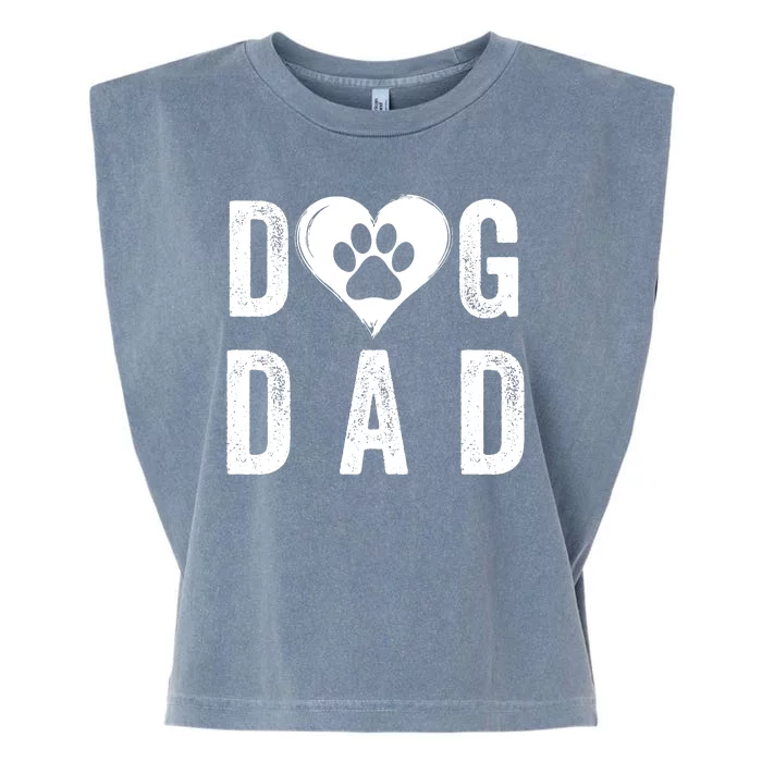 Dog Dad Happy FatherS Day Dog Lover Puppy Dad Dog Daddy Loving Dad Dog Parent Garment-Dyed Women's Muscle Tee