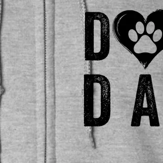 Dog Dad Happy FatherS Day Dog Lover Puppy Dad Dog Daddy Loving Dad Dog Parent Full Zip Hoodie