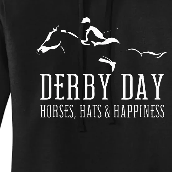 Derby Day Horse Silks And Hats Jockey Kentucky Horse Racing Women's Pullover Hoodie