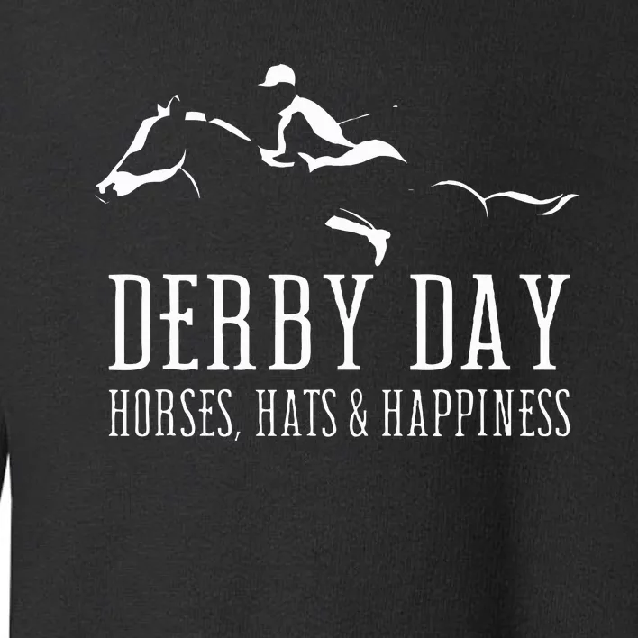 Derby Day Horse Silks And Hats Jockey Kentucky Horse Racing Toddler Sweatshirt