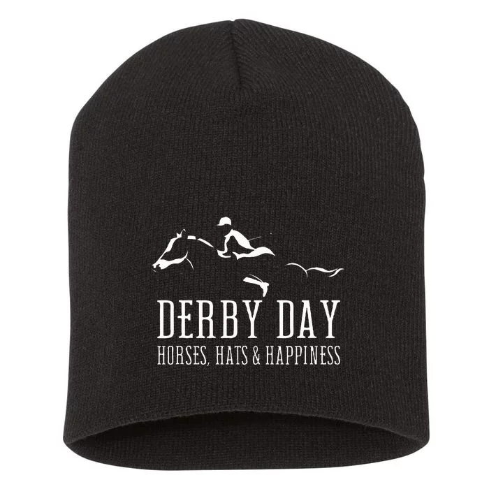 Derby Day Horse Silks And Hats Jockey Kentucky Horse Racing Short Acrylic Beanie