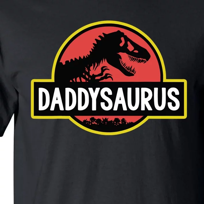 Daddysaurus Dad Husband Fathers Day Gift Matching Dinosaur Tall T-Shirt