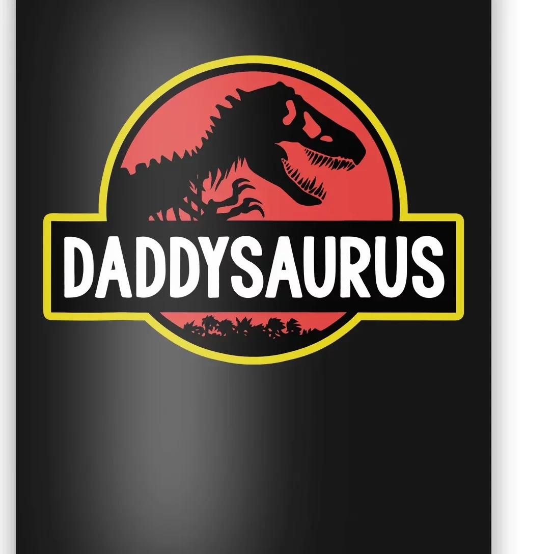 Daddysaurus Dad Husband Fathers Day Gift Matching Dinosaur Poster