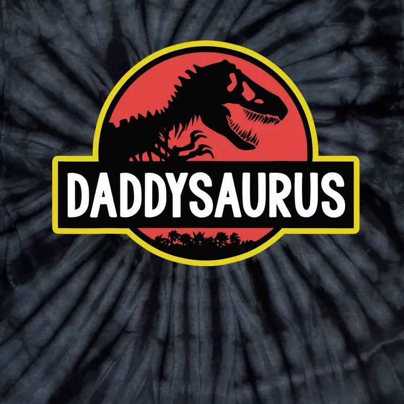 Daddysaurus Dad Husband Fathers Day Gift Matching Dinosaur Tie-Dye T-Shirt