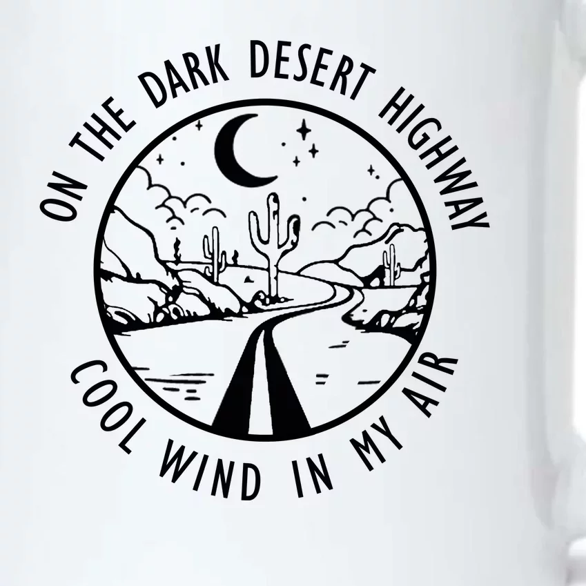 Dark Desert Highway Cool Wind In My Hair Adventure Black Color Changing Mug