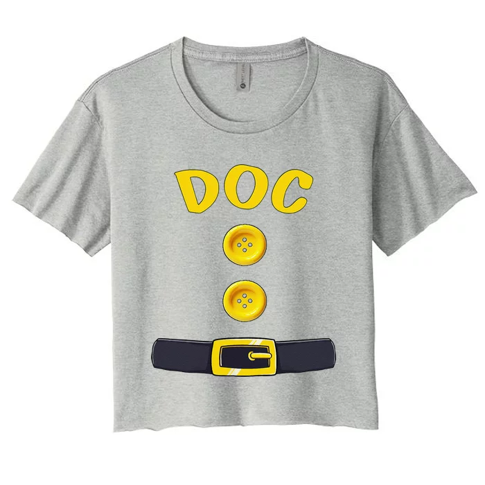 Doc Dwarf Halloween Costume Color Matching Sleepy Dwarf Women's Crop Top Tee