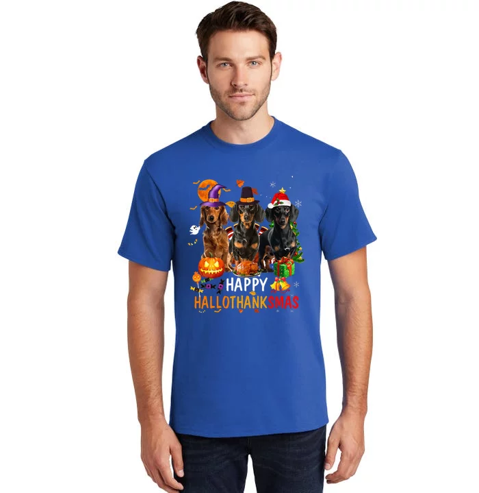 Dachshund Dog Holiday Festive Season Celebration Tall T-Shirt