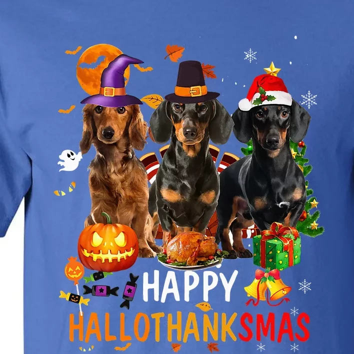 Dachshund Dog Holiday Festive Season Celebration Tall T-Shirt