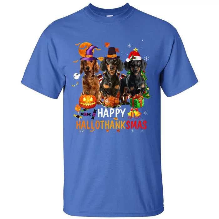 Dachshund Dog Holiday Festive Season Celebration Tall T-Shirt