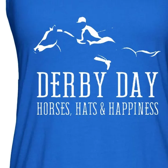 Derby Day Horse Silks And Hats Jockey Kentucky Ladies Essential Flowy Tank