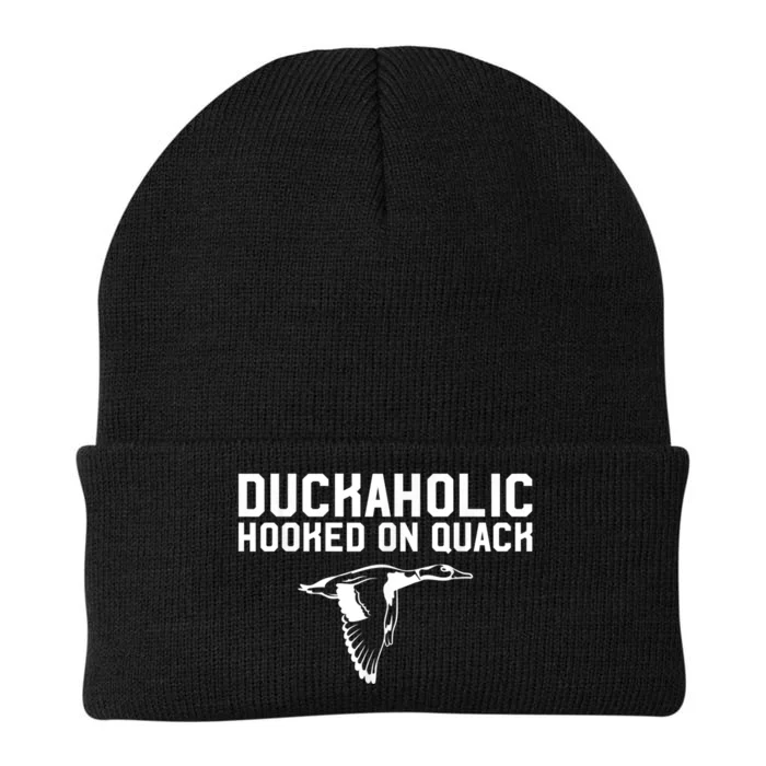 Duckaholic Duck Hunting Themed Duck Lovers Knit Cap Winter Beanie