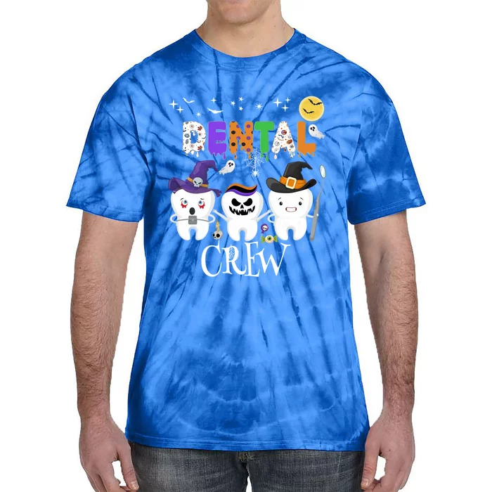 Dental Dentist Halloween Boo Crew Tooth Hygienist Costume Gift Tie-Dye T-Shirt