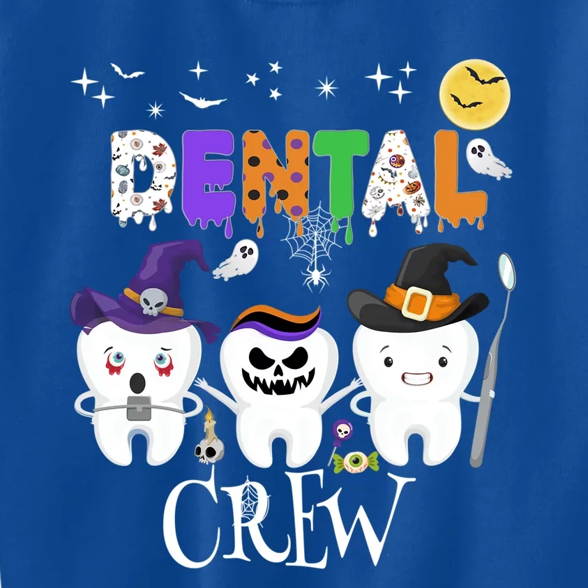 Dental Dentist Halloween Boo Crew Tooth Hygienist Costume Gift Kids Sweatshirt