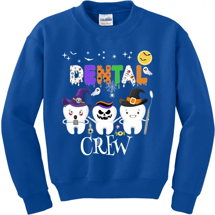 Dental Dentist Halloween Boo Crew Tooth Hygienist Costume Gift Kids Sweatshirt