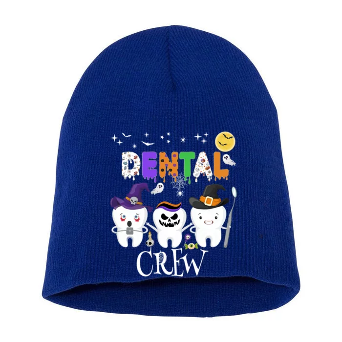 Dental Dentist Halloween Boo Crew Tooth Hygienist Costume Gift Short Acrylic Beanie