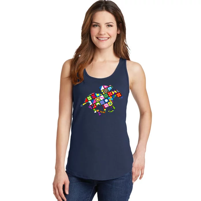 Derby Day Horse Lover Colorful Abstract Ladies Essential Tank