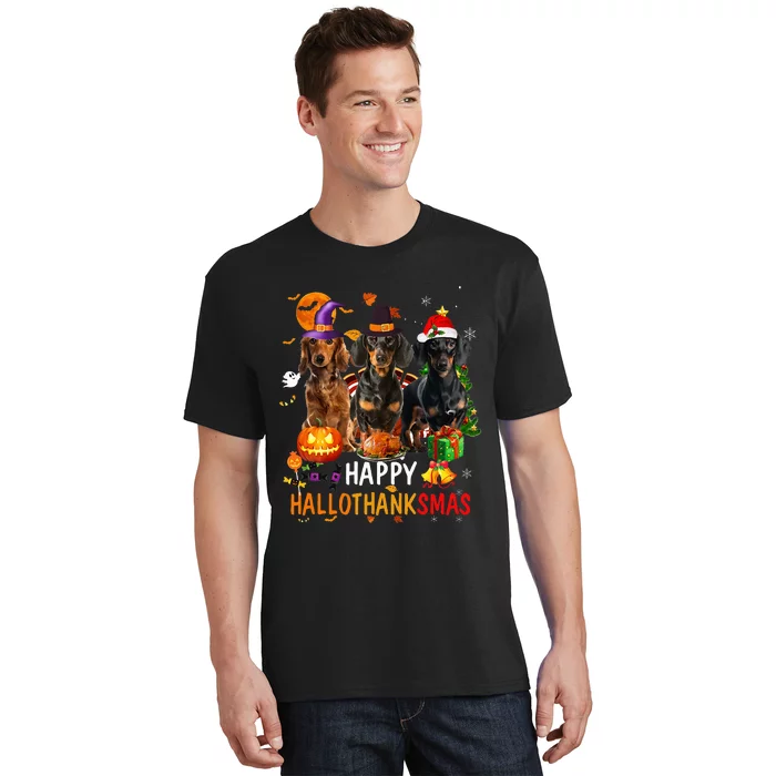 Dachshund Dog Holiday Festive Season Celebration T-Shirt