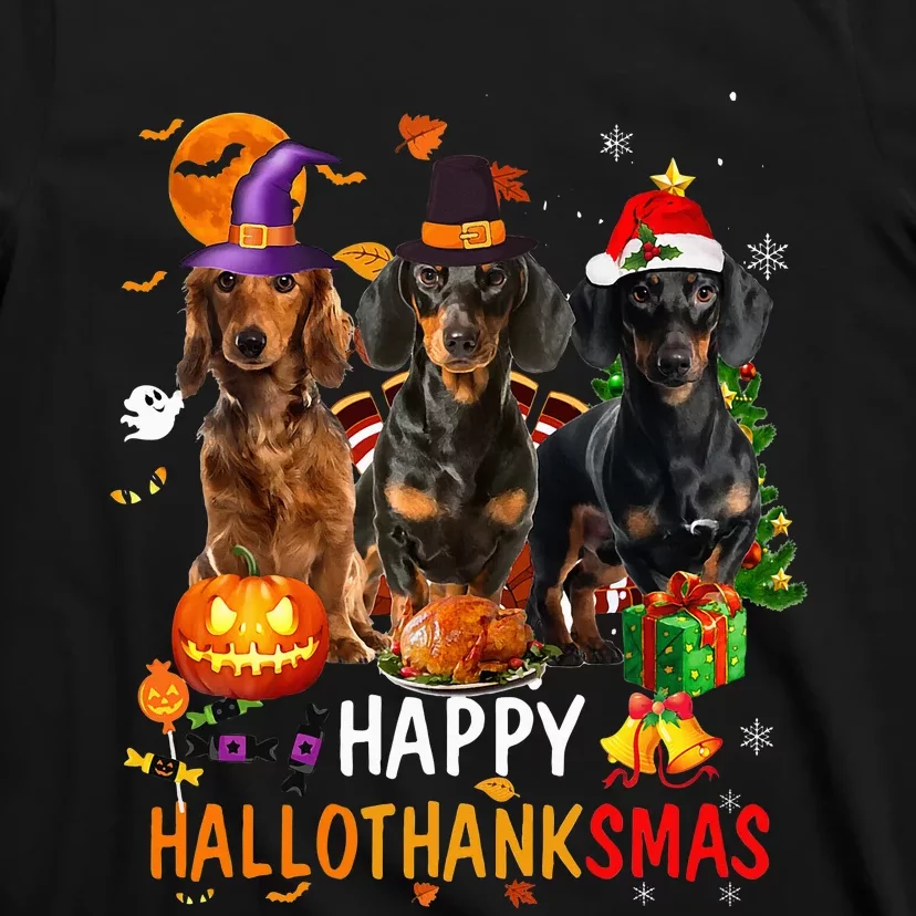 Dachshund Dog Holiday Festive Season Celebration T-Shirt