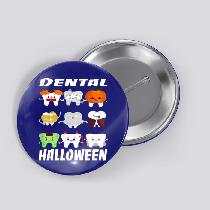 Dental Dentist Halloween Boos Crew Funny Costume Gift Button