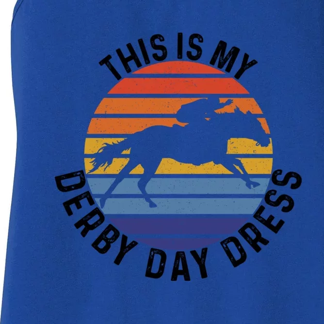 Derby Day Horse Kentucky This Is My Derby Day Dress Gift Women's Racerback Tank