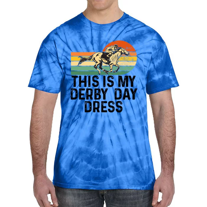 Derby Day Horse Kentucky This Is My Derby Day Dress Cool Gift Tie-Dye T-Shirt