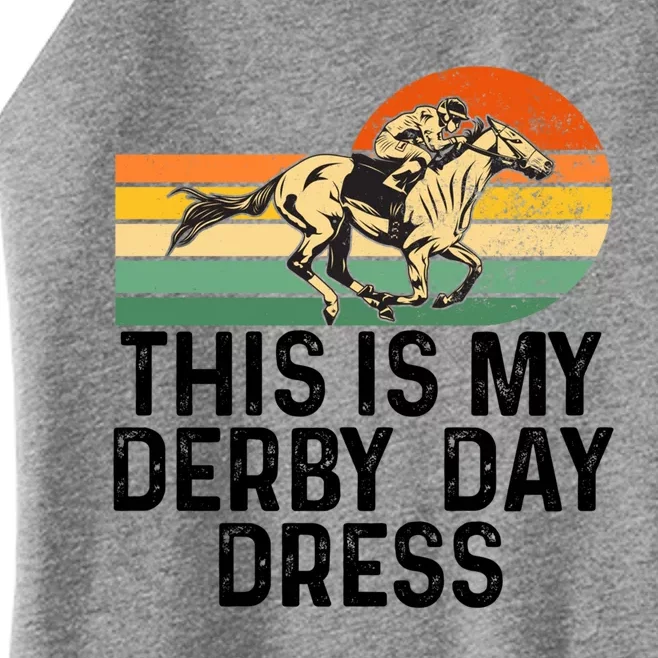 Derby Day Horse Kentucky This Is My Derby Day Dress Cool Gift Women’s Perfect Tri Rocker Tank