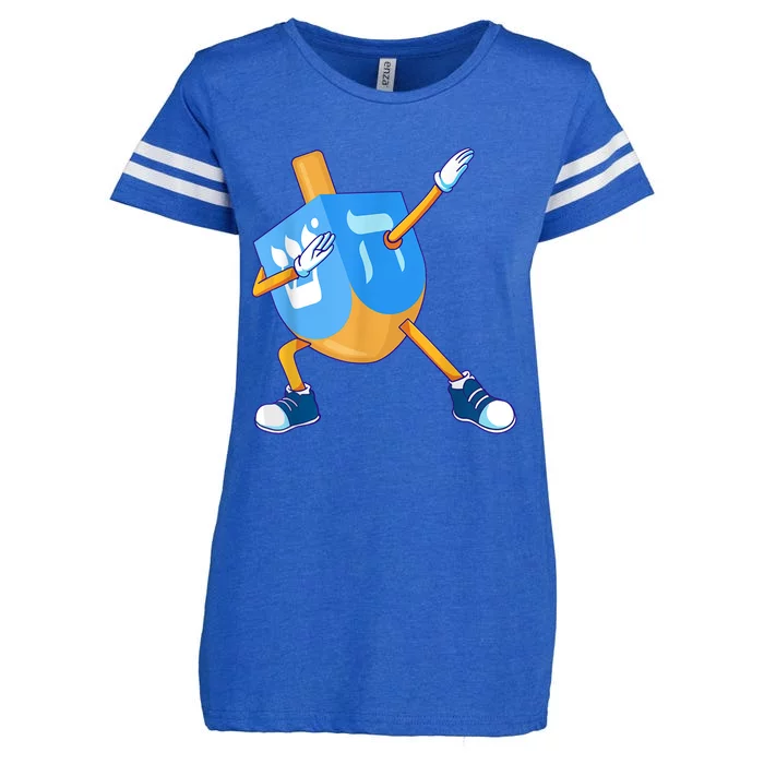 Dabbing Dreidel Happy Hanukkah Dancing Chanukah Girls Enza Ladies Jersey Football T-Shirt