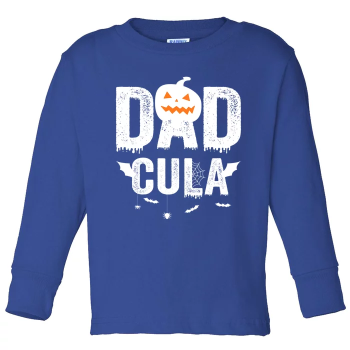 Dadcula Dad Halloween Gift Toddler Long Sleeve Shirt