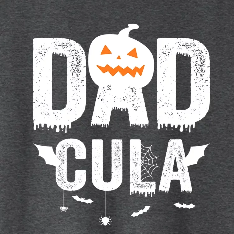 Dadcula Dad Halloween Gift Women's Crop Top Tee