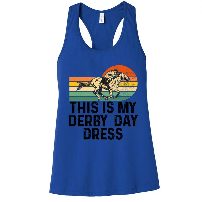 Derby Day Horse Kentucky This Is My Derby Day Dress Great Gift Women's Racerback Tank