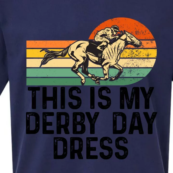 Derby Day Horse Kentucky This Is My Derby Day Dress Great Gift Sueded Cloud Jersey T-Shirt