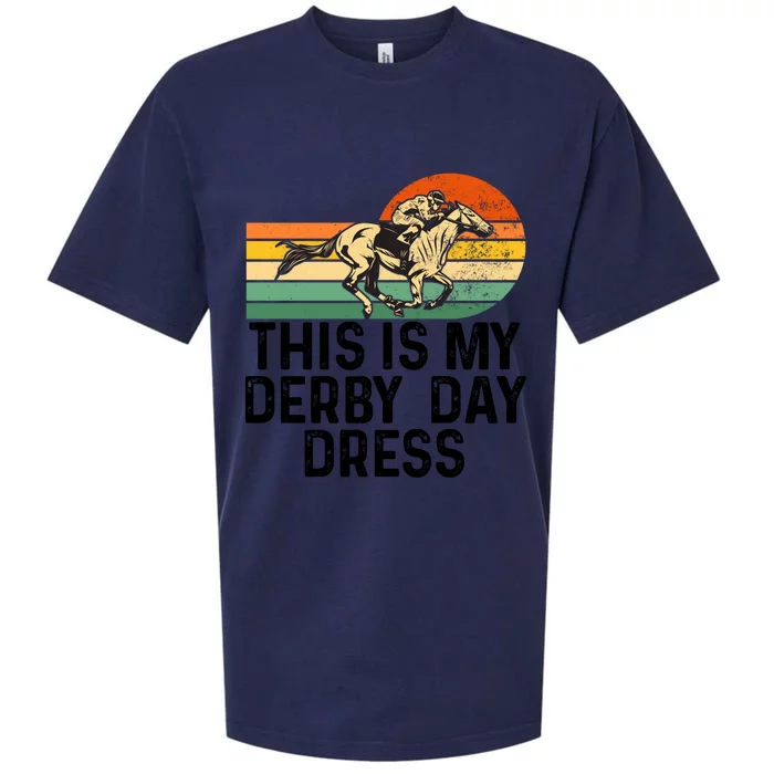 Derby Day Horse Kentucky This Is My Derby Day Dress Great Gift Sueded Cloud Jersey T-Shirt