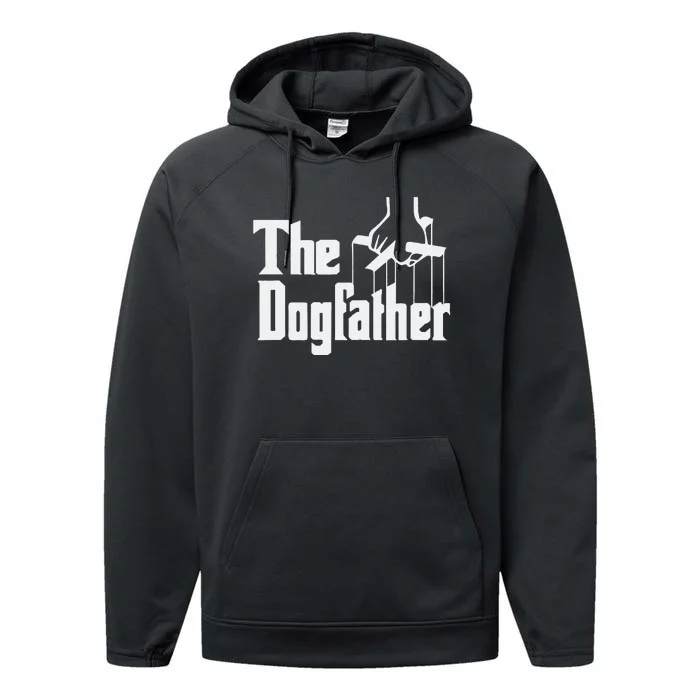 Dad Dog Hound Father The Dogfather Performance Fleece Hoodie