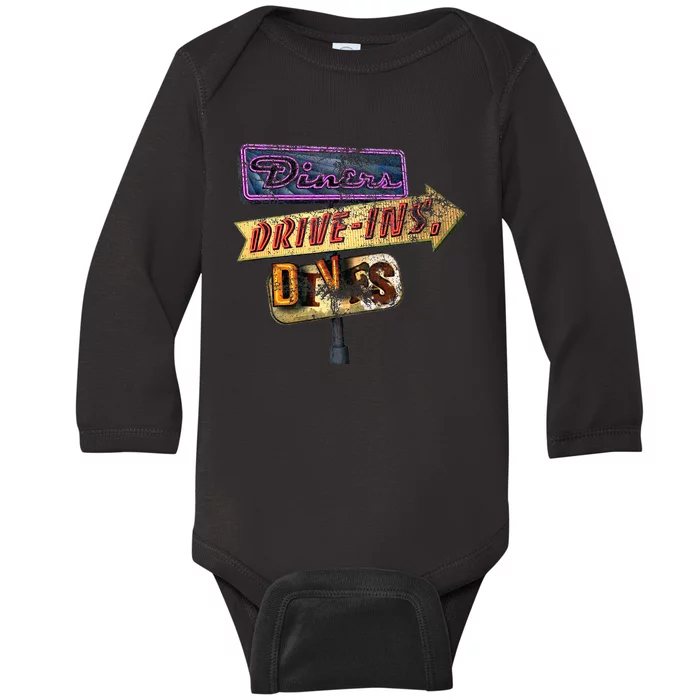 Diners Drive Ins And Dives Baby Long Sleeve Bodysuit