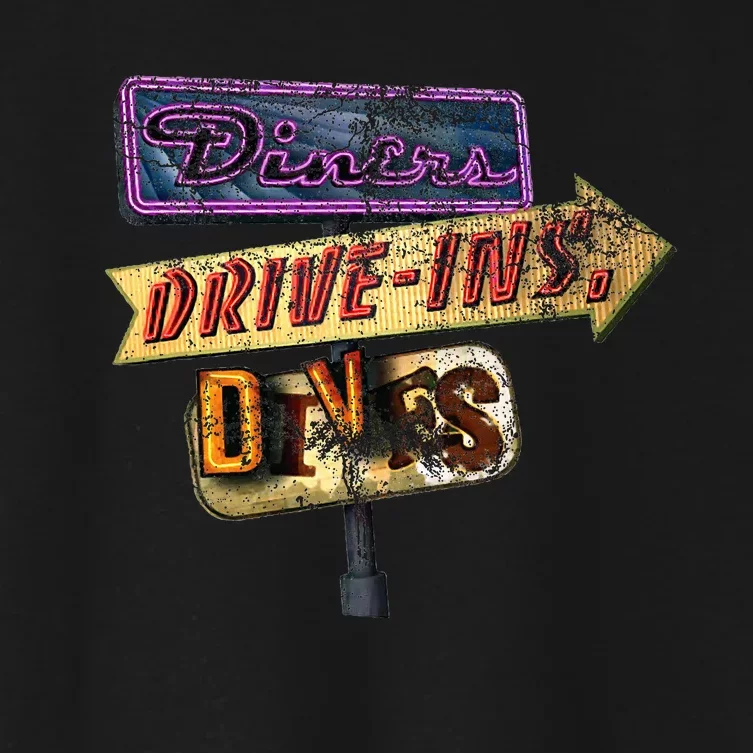 Diners Drive Ins And Dives Women's Crop Top Tee