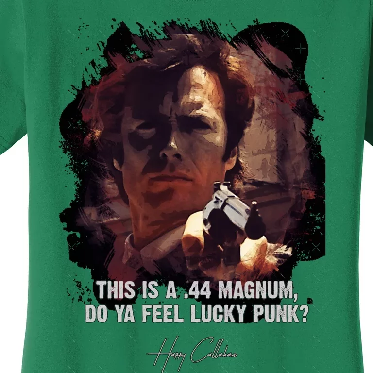 ★Dirtyharry★Doyafeelluckypunk➢Clinteastwoodfamousmoviequote♛ Women's T-Shirt