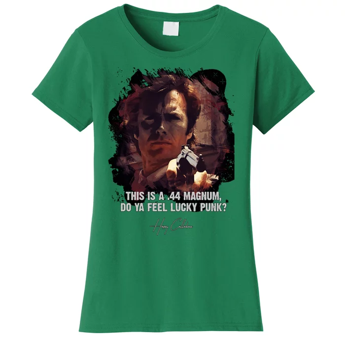 ★Dirtyharry★Doyafeelluckypunk➢Clinteastwoodfamousmoviequote♛ Women's T-Shirt